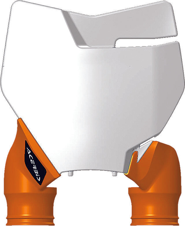 FRONT NUMBER PLATE WHITE/ORANGE