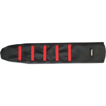Moose Offroad Ribbed Seat Cover Ribbed Seat Cover - Black Cover/Red Ribs - Honda