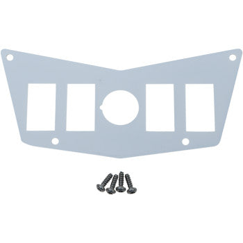 Moose Offroad Center Dash Plate Dash Plate - 4 Switch - White