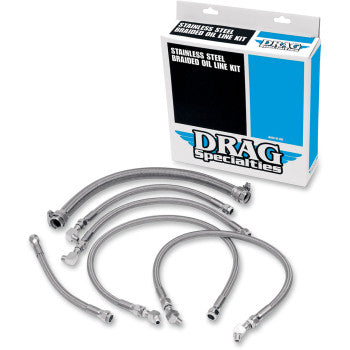 Stainless Steel Braided Oil Line Kit