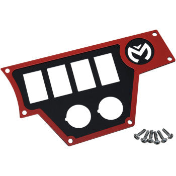 Moose Offroad Dash Plate for RZR Dash Plate - Large - Right - Red