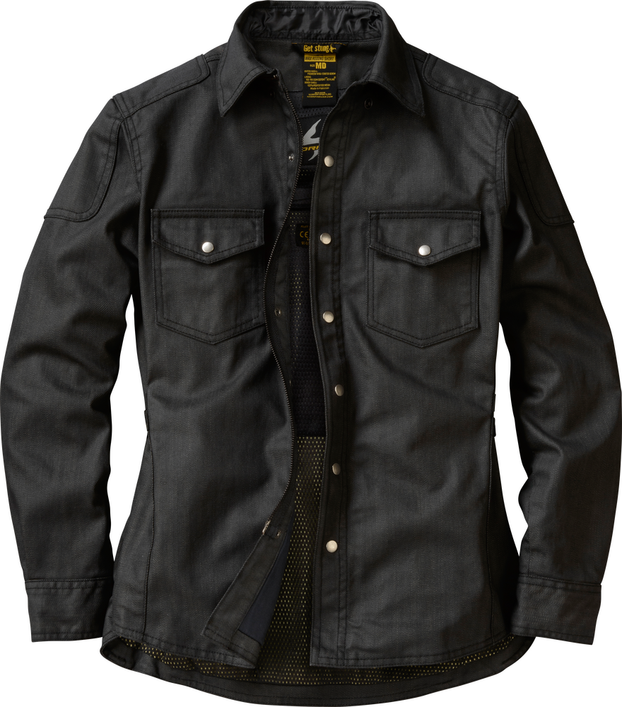 COVERT WOMENS WAX RIDING SHIRT BLACK