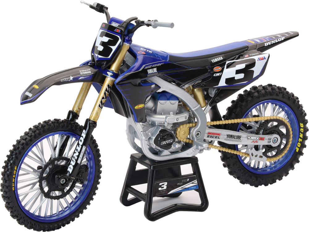 NEW-RAY 1:12 SCALE YAMAHA TEAM YZ450F ELI TOMAC #3 W/#1 SX/MX