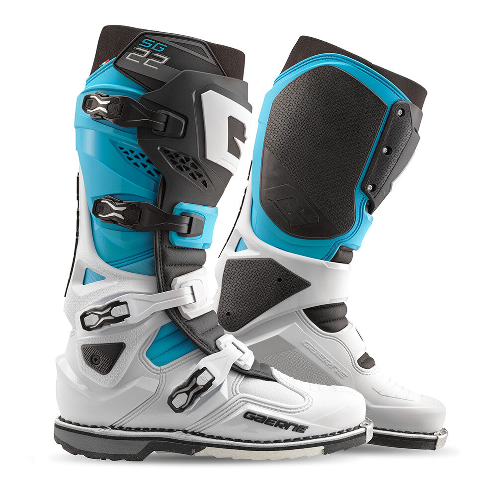 GAERNE SG-22 BOOTS LE WHITE/BLACK/LIGHT BLUE 11