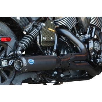 S&S Cycle 2-into-1 Qualifier Exhaust System - Guardian Black - Race Only - Indian Chief