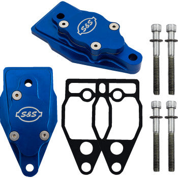 S&S Cycle Billet Head Breather - Anodized Blue - Twin Cam '99-'17