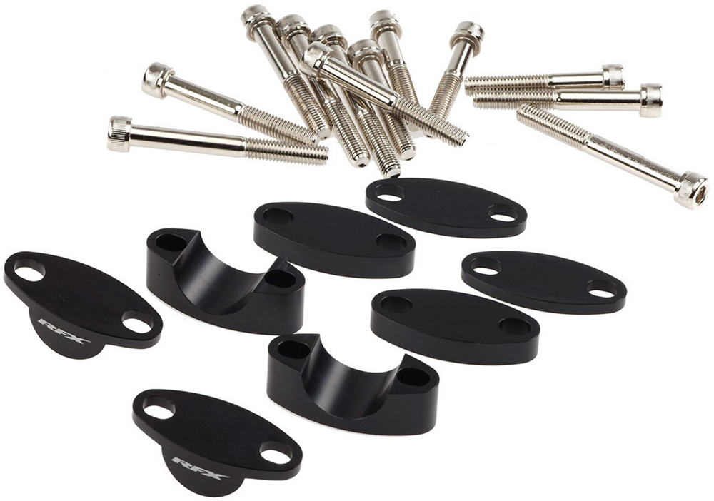 RFX HANDLEBAR RISER KIT 7/8" BLACK 25MM/30MM/35MM/40MM
