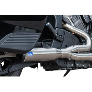S&S Cycle 2-into-1 Qualifier Exhaust System - Race Only - Brushed - Stainless Steel
