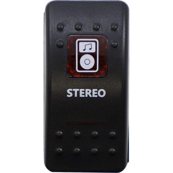 Moose Offroad Rocker Switch Rocker Switch - Stereo - Red