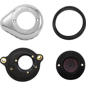 S&S Cycle Air Stinger Stealth Air Cleaner Kit - Chrome