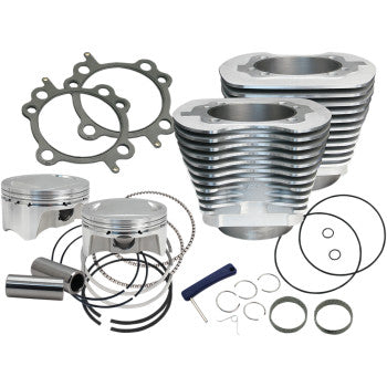 S&S Cycle Bolt-In Sidewinder® 4" Big Bore Kits - 110" - Silver
