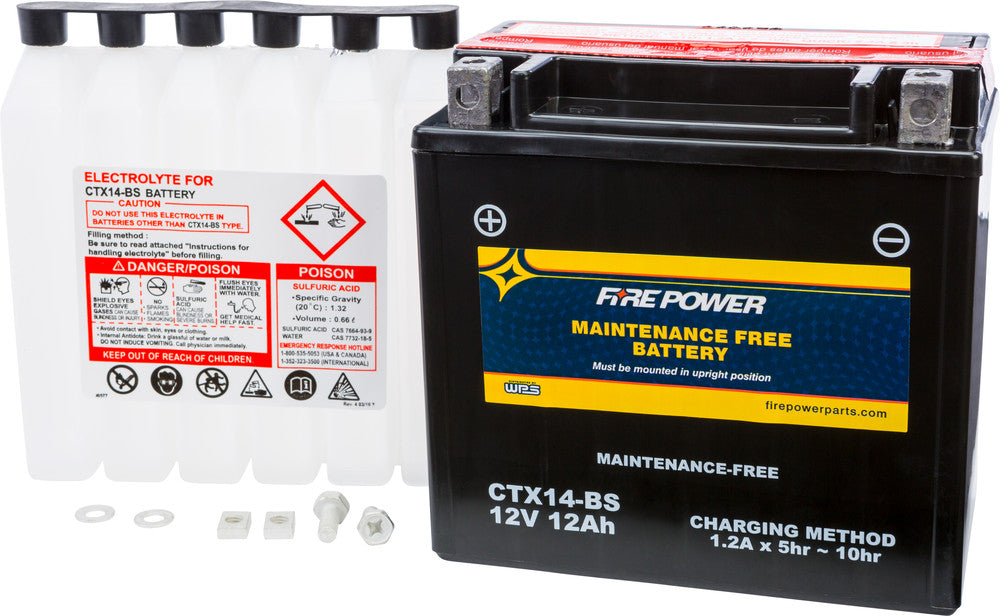 Fire Power Battery CTX14-BS Maintenance Free - ATK/Aprilia/Kawasaki