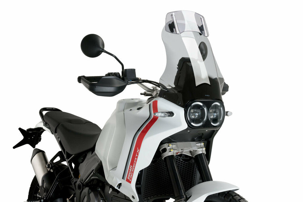 PUIG WINDSCREEN TOURING W/VISOR SMOKE DUC