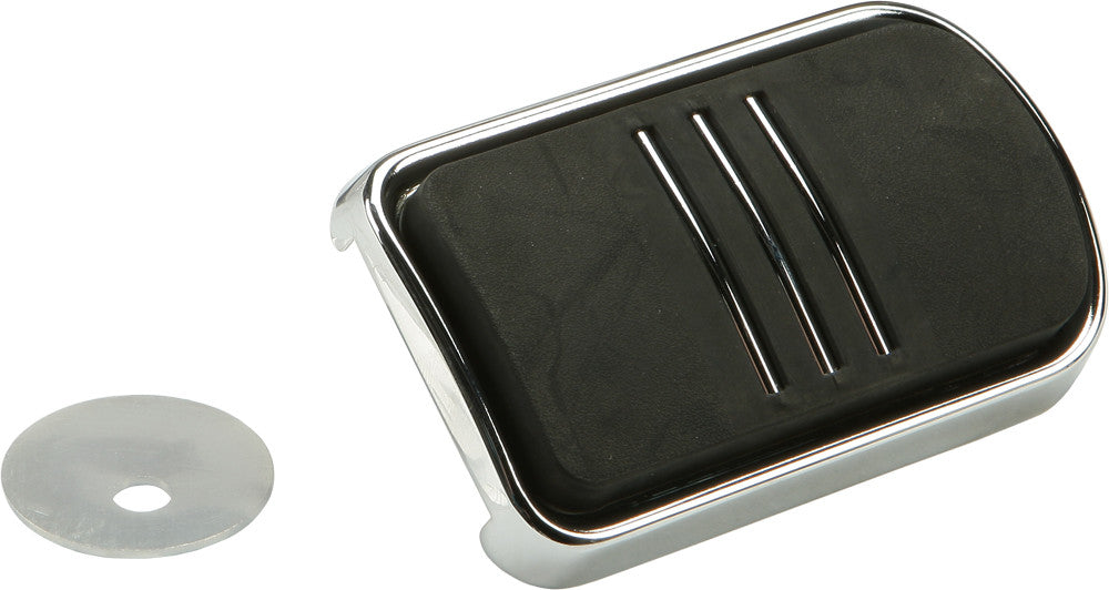 HARDDRIVE BRAKE PEDAL PAD CHROME FLT, FLST, FD