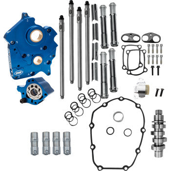 S&S Cycle Cam Chest Kit with 496 Cam - Water Cooled - Chrome Pushtubes - M8