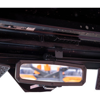 Moose Offroad UTV Mirror with LED Dome Light Mirror - Rear View w/LED Dome Light - Black - UTV