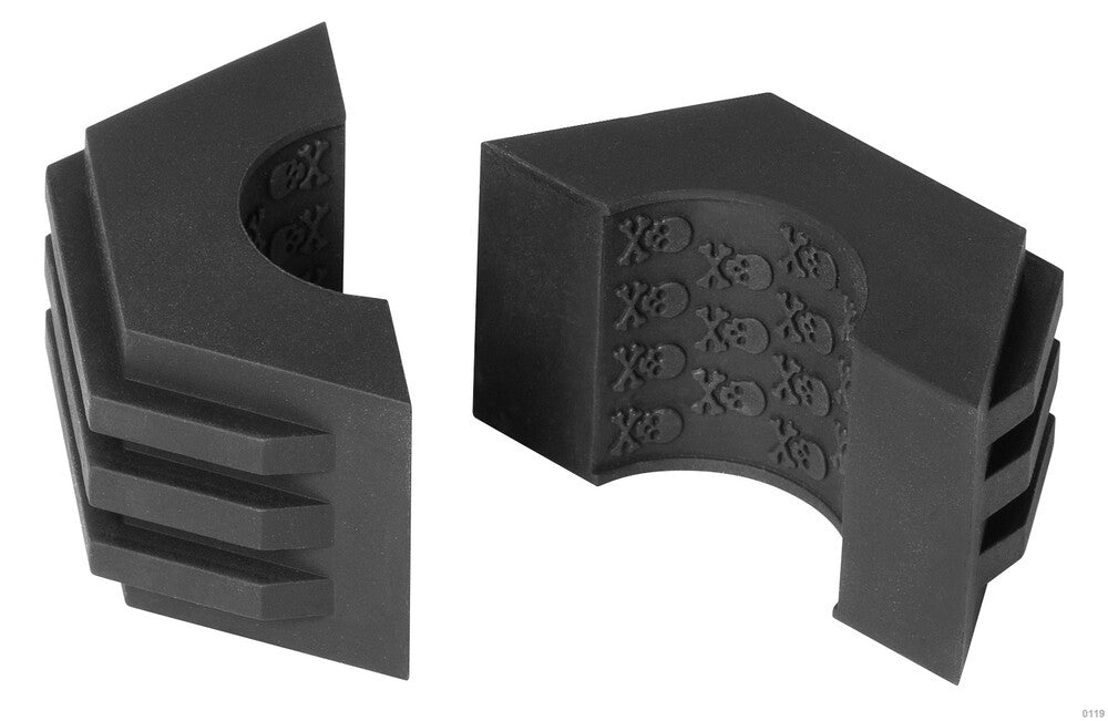 SKULL HANDS 600 W CHROME 3" BAR MOUNT BT