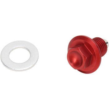 Moose Offroad Magnetic Drain Plug Magnetic Drain Plug - Red - Yamaha