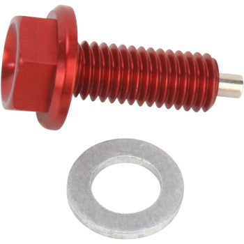 Moose Offroad Magnetic Drain Plug Magnetic Drain Plug - Red - Honda