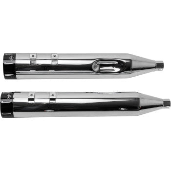 S&S Cycle 4-1/2" MK45 Performance Mufflers - Chrome with Black Tracer