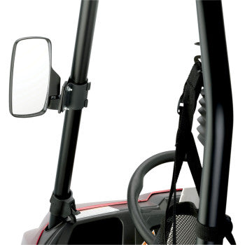Moose Offroad UTV Sideview Mirrors Mirrors - Side View - Rectangle - Black - 2"