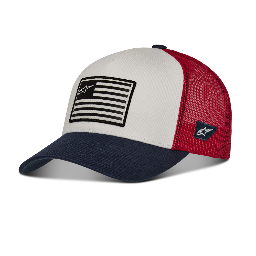 Alpinestars Flag Snapback Hat White/Navy/Red O/S