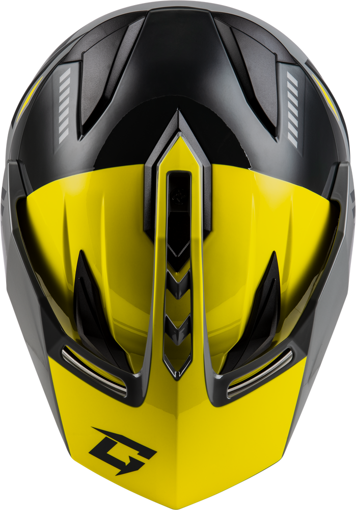 GM-11S RONIN SNOW HELMET YELLOW/SILVER/GREY 2X