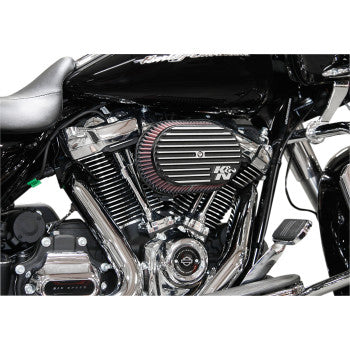 K & N Street Metal Air Intake Kit - Side Drift - Black - Twin Cam