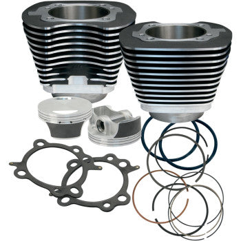 S&S Cycle 97" Big Bore Cylinder Kit - Wrinkle Black - Twin Cam