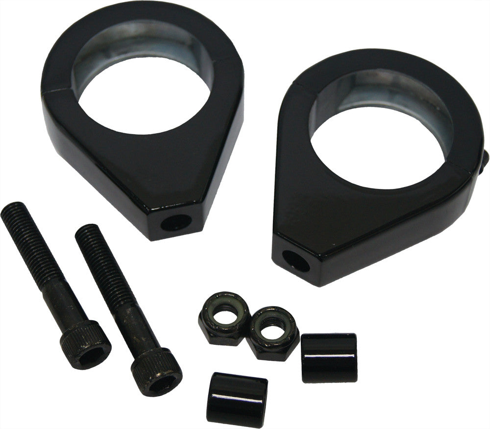 HARDDRIVE TURNSIGNAL CLAMPS 39MM PR BLACK