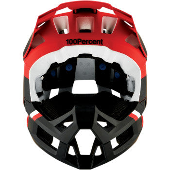 100 Percent Trajecta FidLock Fluo Red Helmet