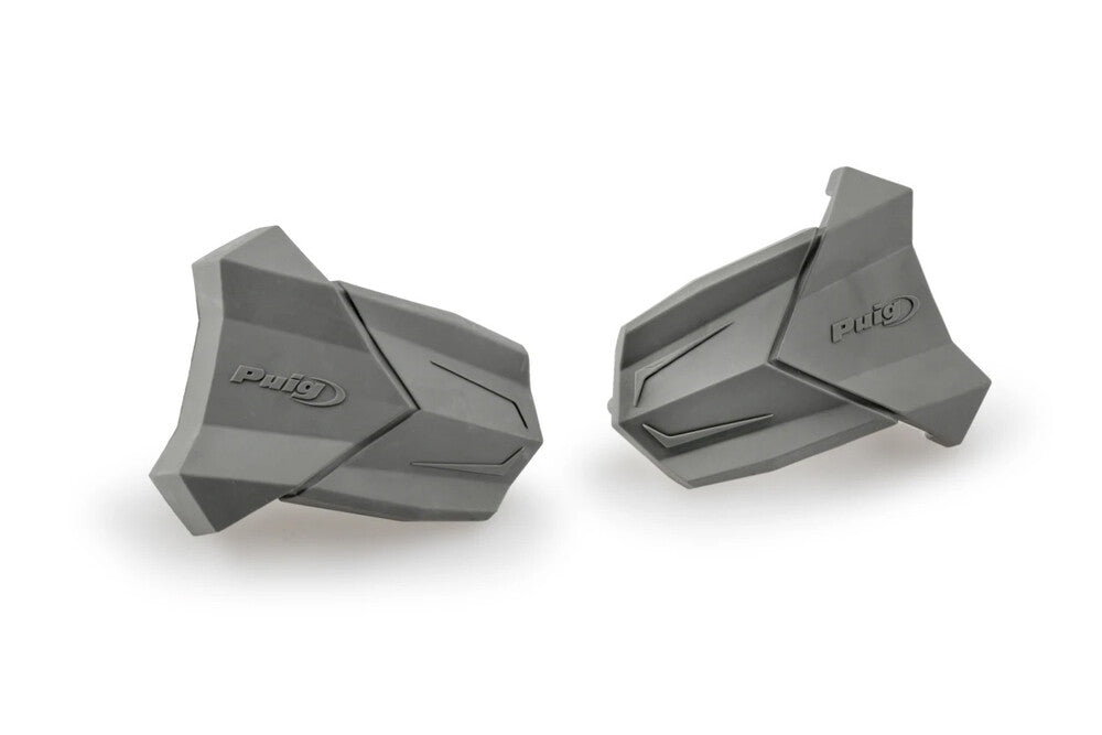 PUIG RUBBER END REPLACEMENT FRAME SLIDER R19 PAIR GREY