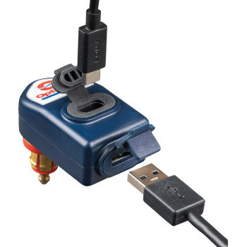 Tecmate OptiMate™ USB Charger - 90° Elbow - USB-A/USB-C