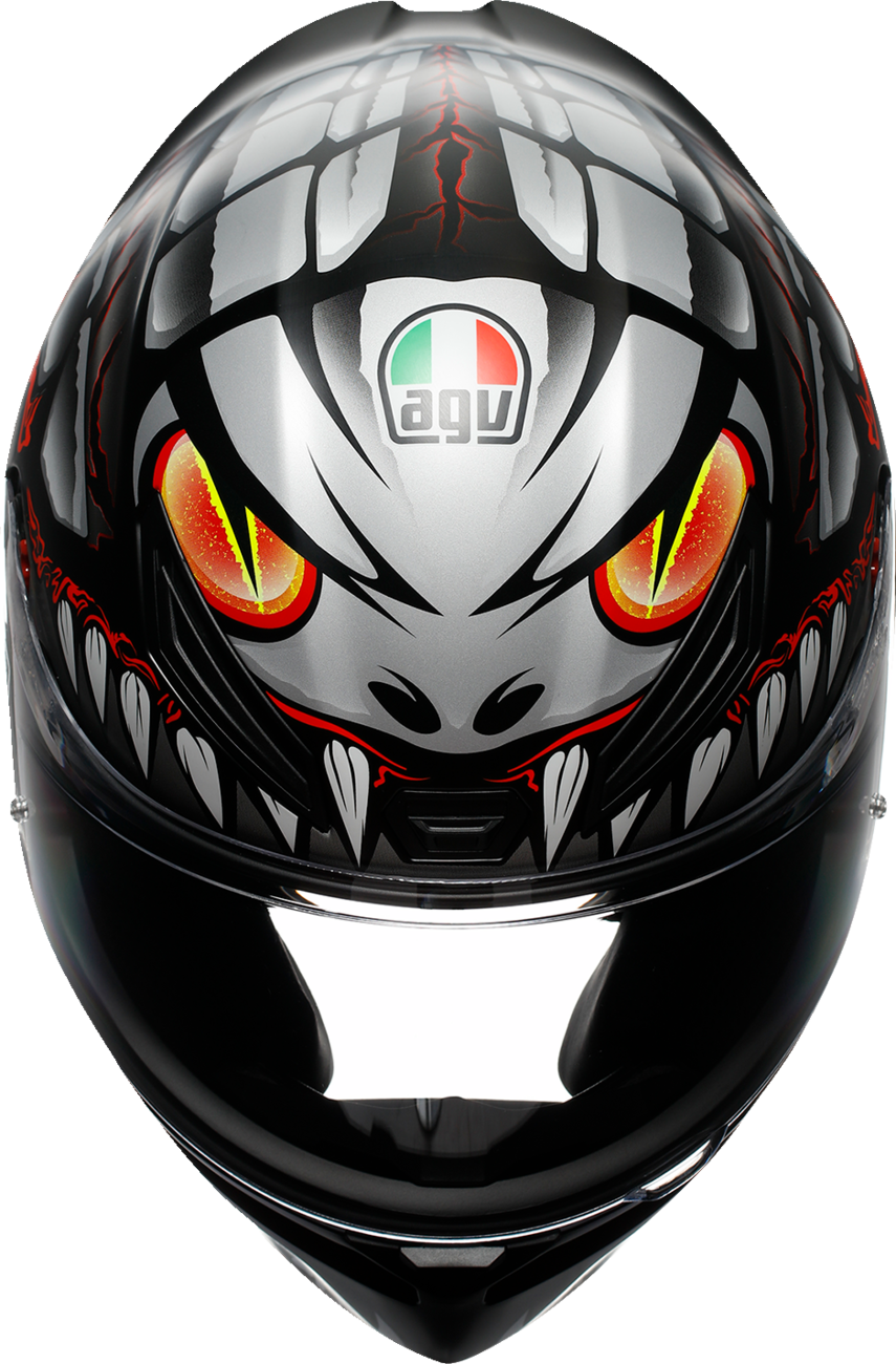 AGV K1 S Lyzard Matte Black/Gray/Red Helmet
