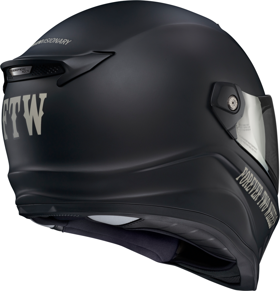 COVERT FX FULL FACE HELMET VTWIN VISIONARY MATTE BLACK