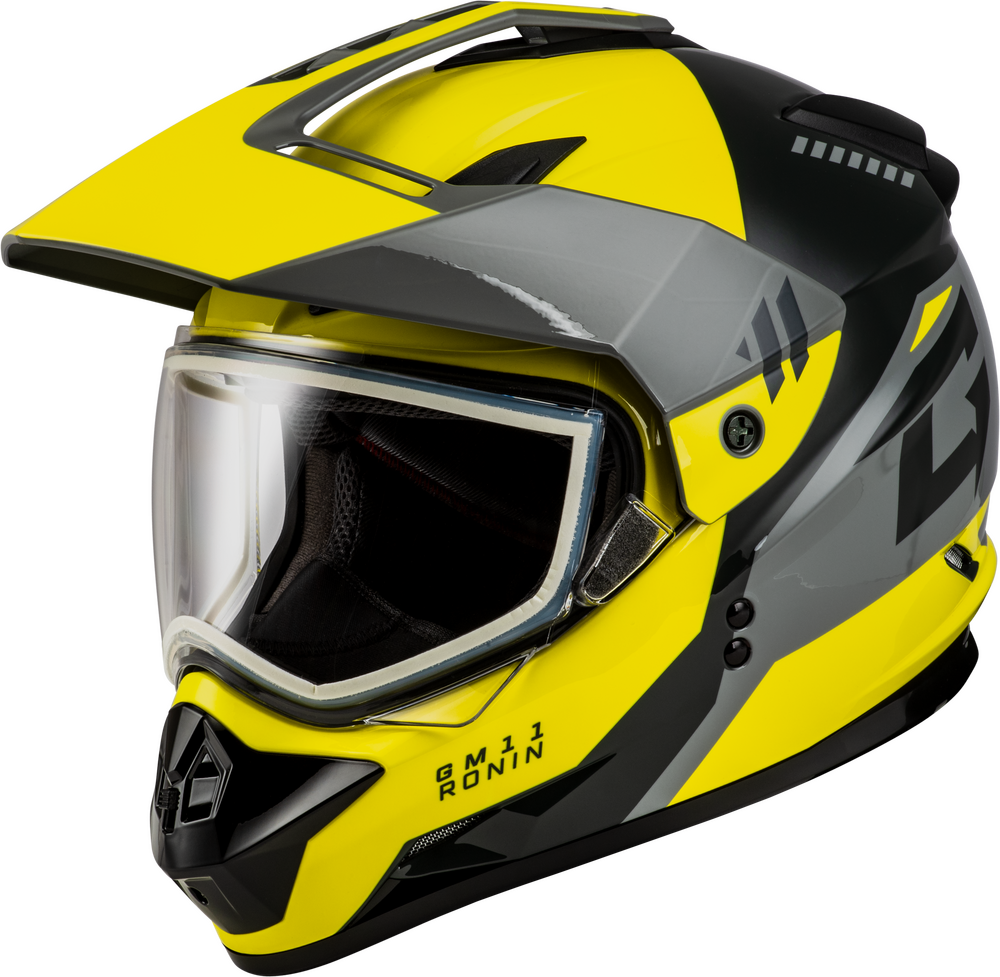 GM-11S RONIN SNOW HELMET YELLOW/SILVER/GREY 2X