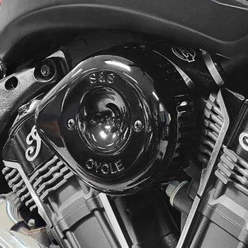 S&S Cycle Stealth Air Cleaner Kit with Cover - Black - Indian
