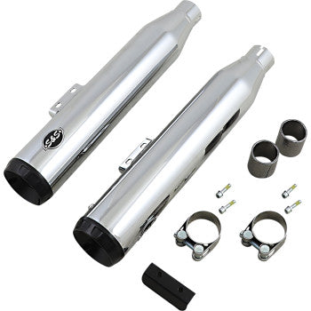 S&S Cycle Grand National 50 State Slip-On Mufflers - Chrome