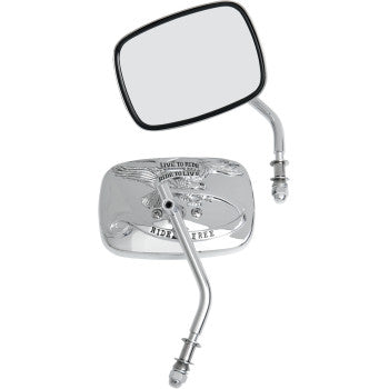 Live To Ride Custom Mirrors — Rectangle