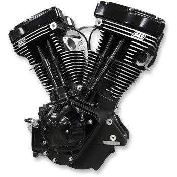 S&S Cycle V111 Long-Block Engine - Black Edition - '84-'99 Custom Chasis w/Alternator Style Primary