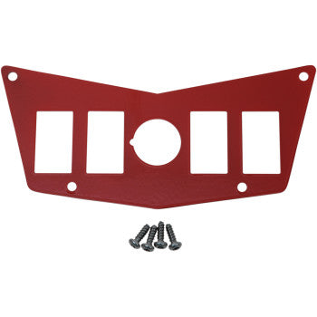 Moose Offroad Center Dash Plate Dash Plate - 4 Switch - Red