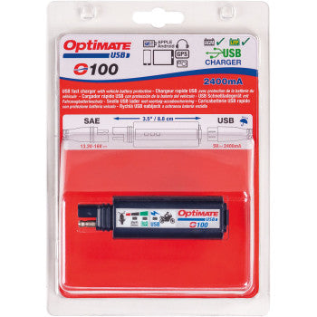 Tecmate OptiMate™ Single USB Charger - 2 Pin Connector - LED