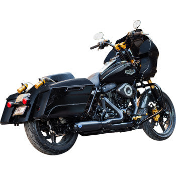 S&S Cycle 2-into-1 Qualifier Exhaust System - Race Only - Guardian Black