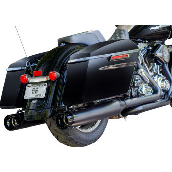 S&S Cycle 4-1/2" MK45 Performance Mufflers - Black with Black Thruster