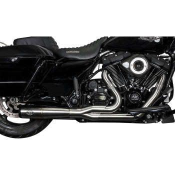 S&S Cycle 2-into-1 Diamondback Exhaust System - Stainless Steel - Race Only