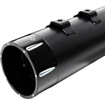 S&S Cycle 4-1/2" MK45 Performance Mufflers - Black with Black Tracer