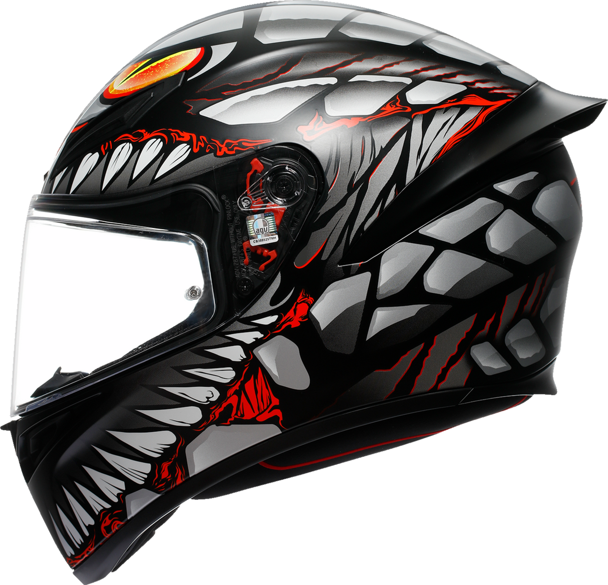AGV K1 S Lyzard Matte Black/Gray/Red Helmet