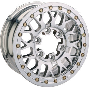 Moose Offroad Wheel - 346X - Beadlock/6 Lug - Front/Rear - Silver - 15x7 - 6/5.5 - 5+2