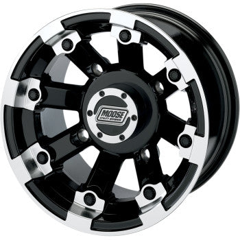 Moose Offroad Wheel - 393X - Front - Black - 12x7 - 4/136 - 4+3
