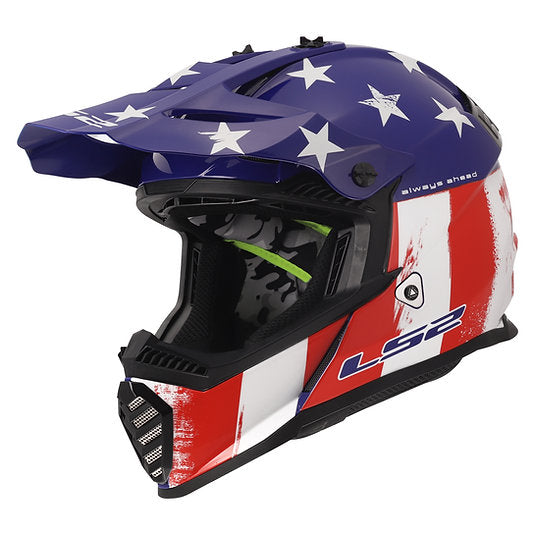 LS2 BATTLE SCAR - GLOSS RED/WHITE/BLUE - Gate Youth Helmet